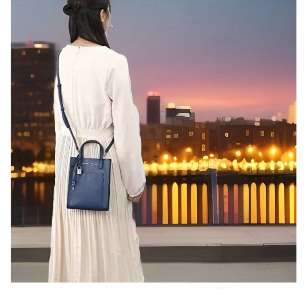 Marc Jacobs Navy Blue Mini Crossbody Tote